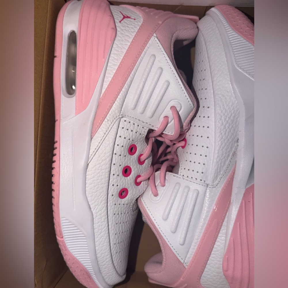 Jordan Women's Pink and White Low-Top Sneakers - Picture 4 of 5